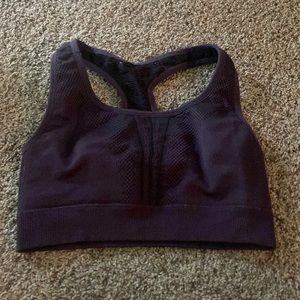 Purple sports bra